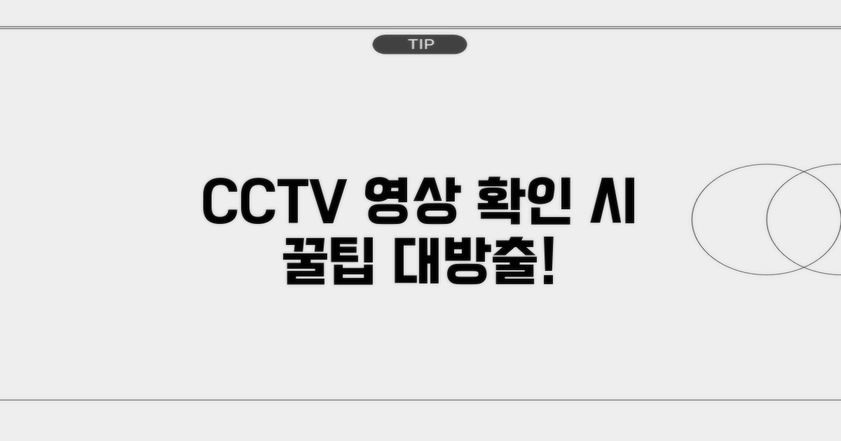 CCTV 영상, 확인 시 유의할 점
