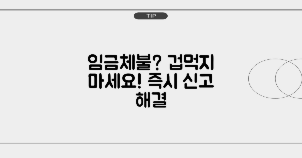 임금체불 상담 및 대처 팁