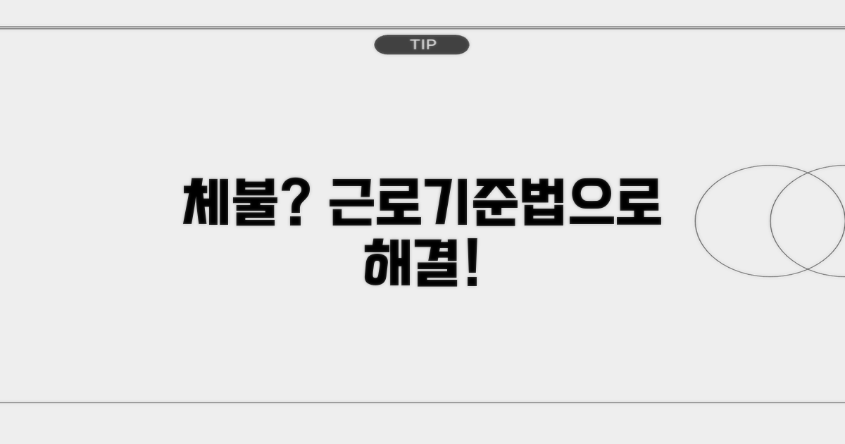 근로기준법 기반 체불 해결 방안