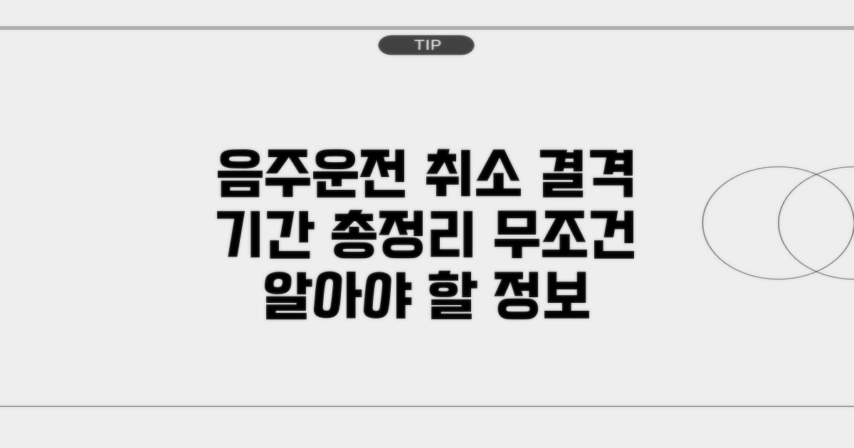 음주운전 취소 결격 기간