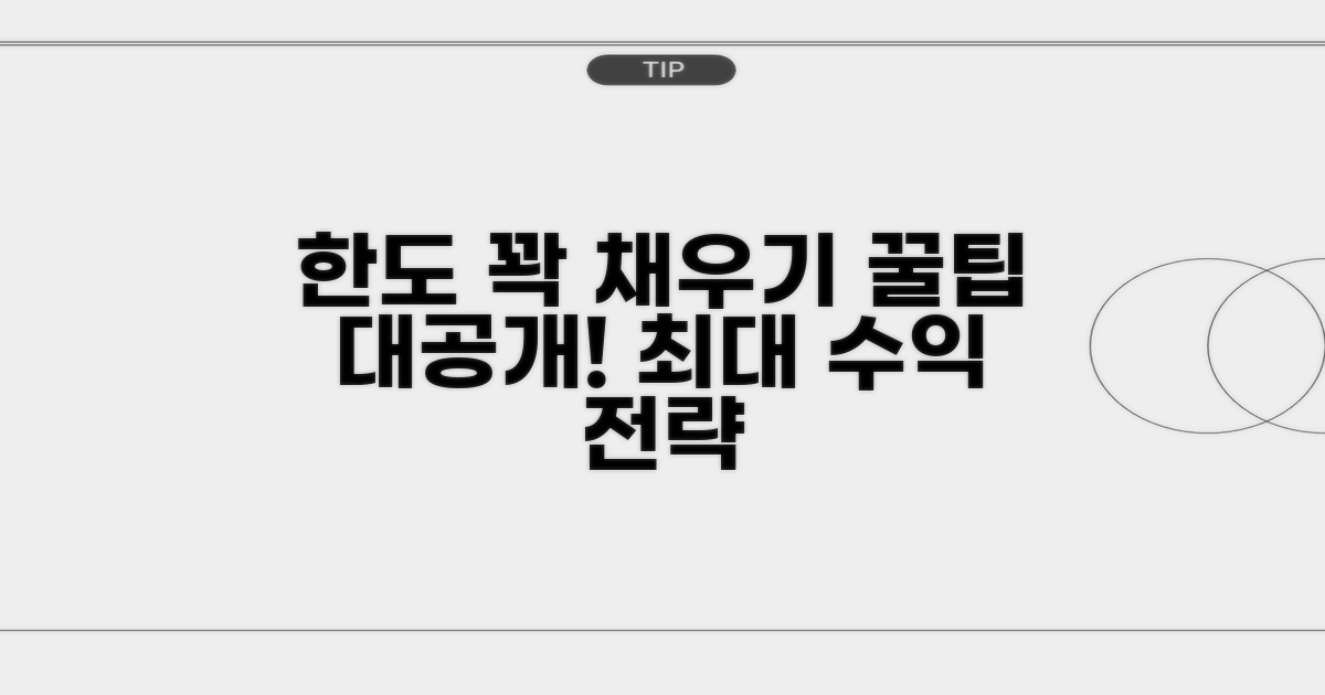 한도 활용 꿀팁과 전략