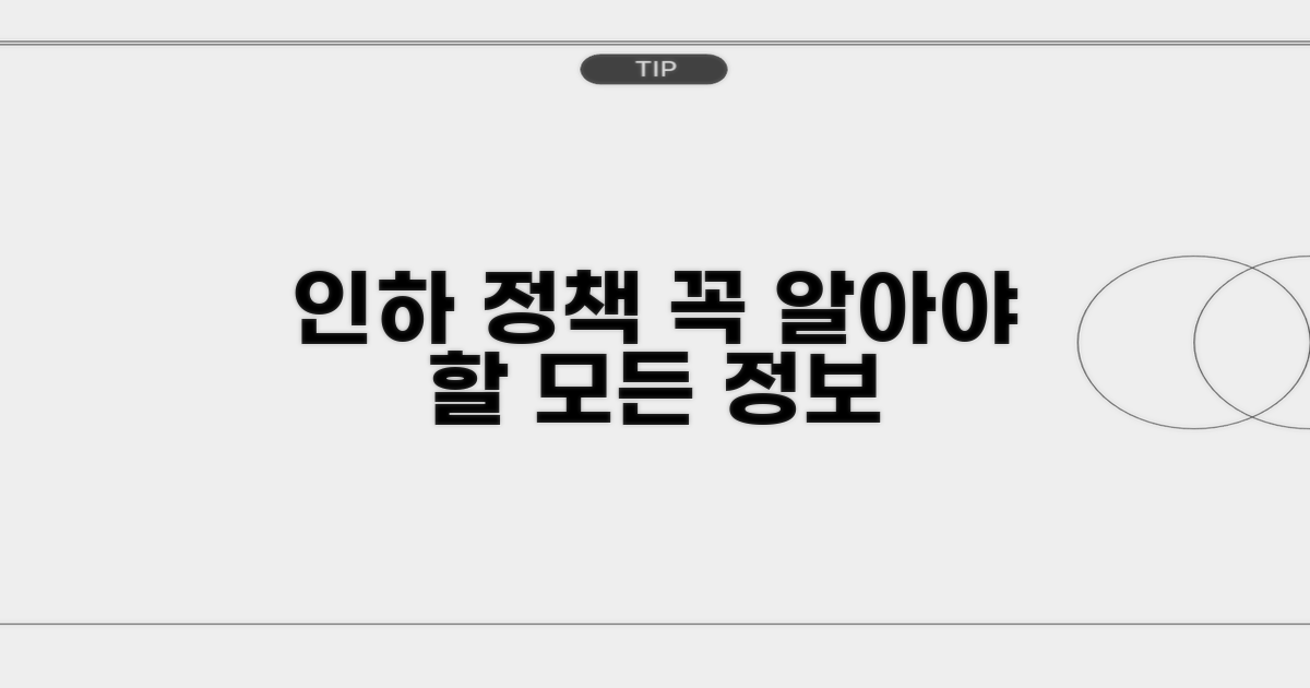 인하 정책 관련 필수 정보
