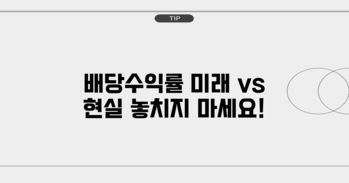 배당 수익률 전망과 실제