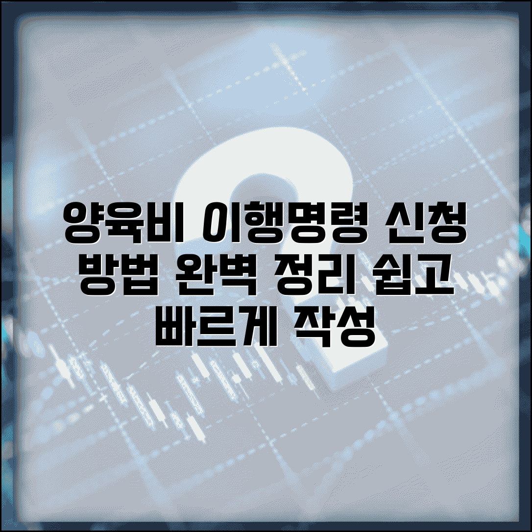 양육비 이행명령신청 방법 | 양육비 이행명령 신청서 작성법
