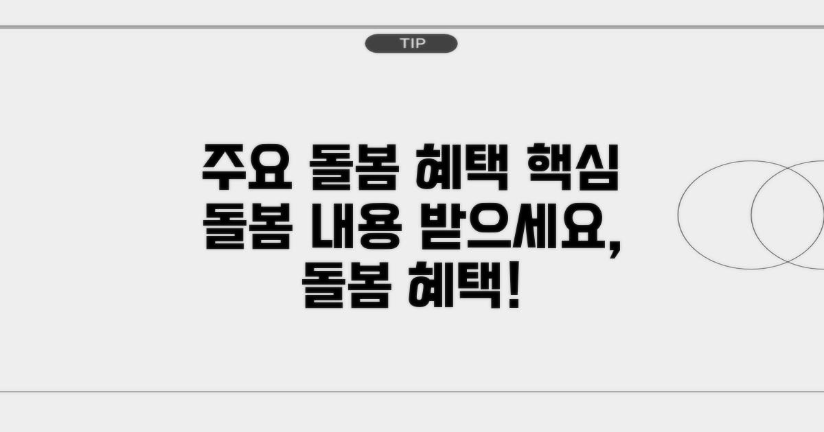 주요 돌봄 내용 및 혜택
