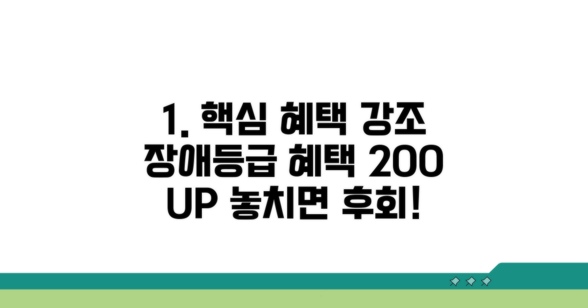장애등급 혜택 극대화 꿀팁