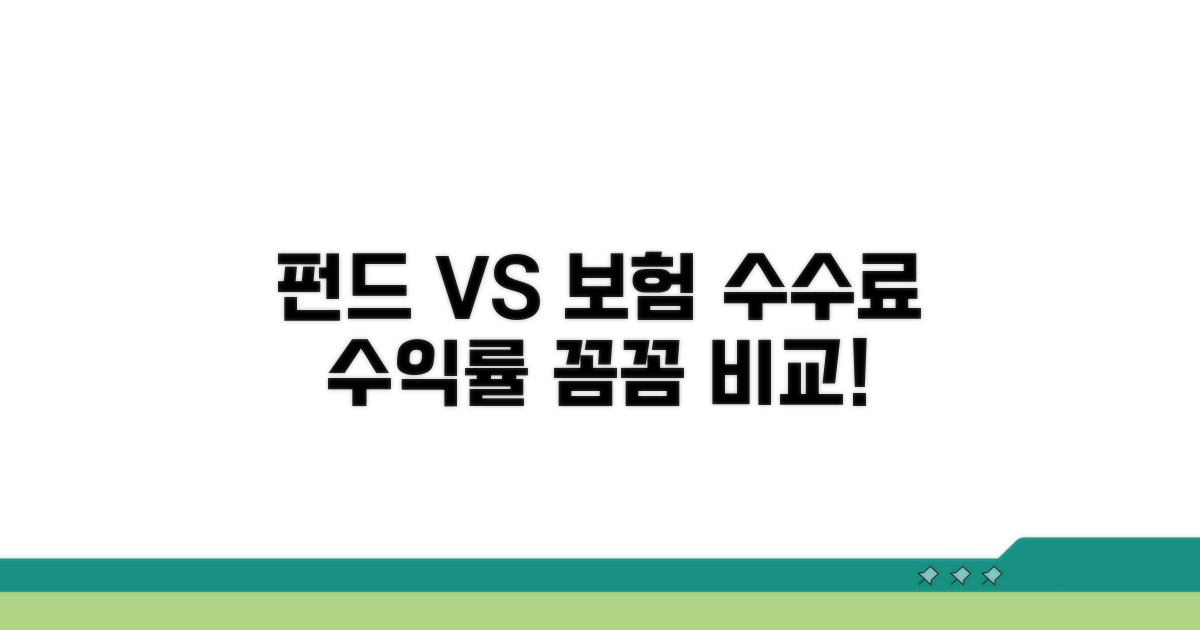 수수료, 수익률: 펀드와 보험 상세 비교