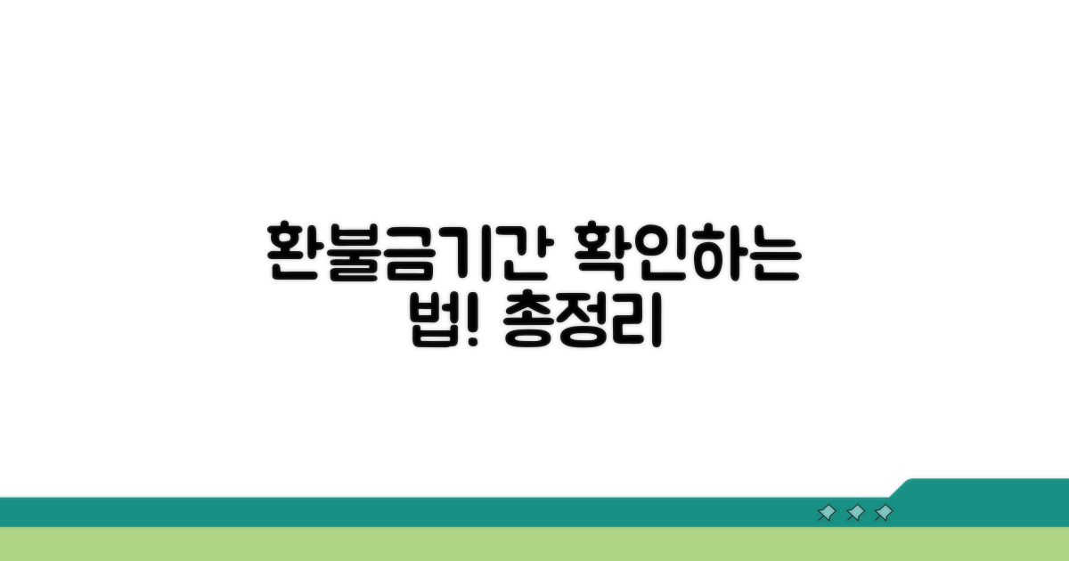 환불 금액 및 소요 기간 알아보기