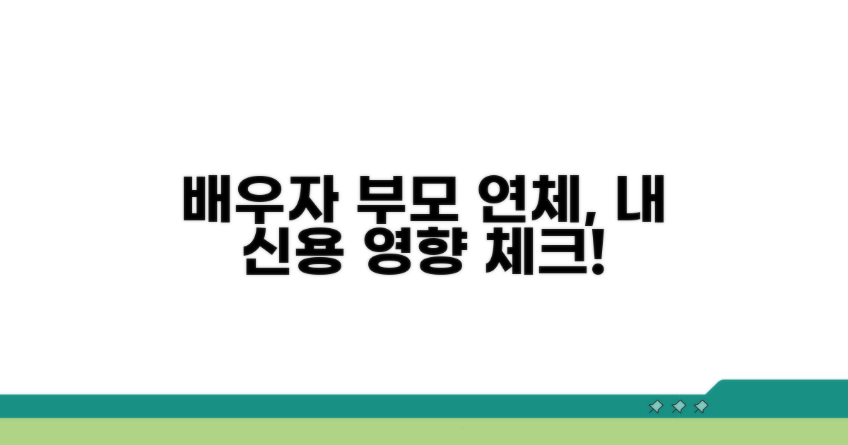 배우자 부모 연체, 본인 신용등급 영향 확인