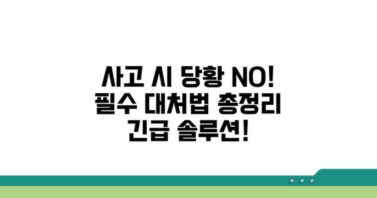 사고 발생 시 대처 방법 총정리