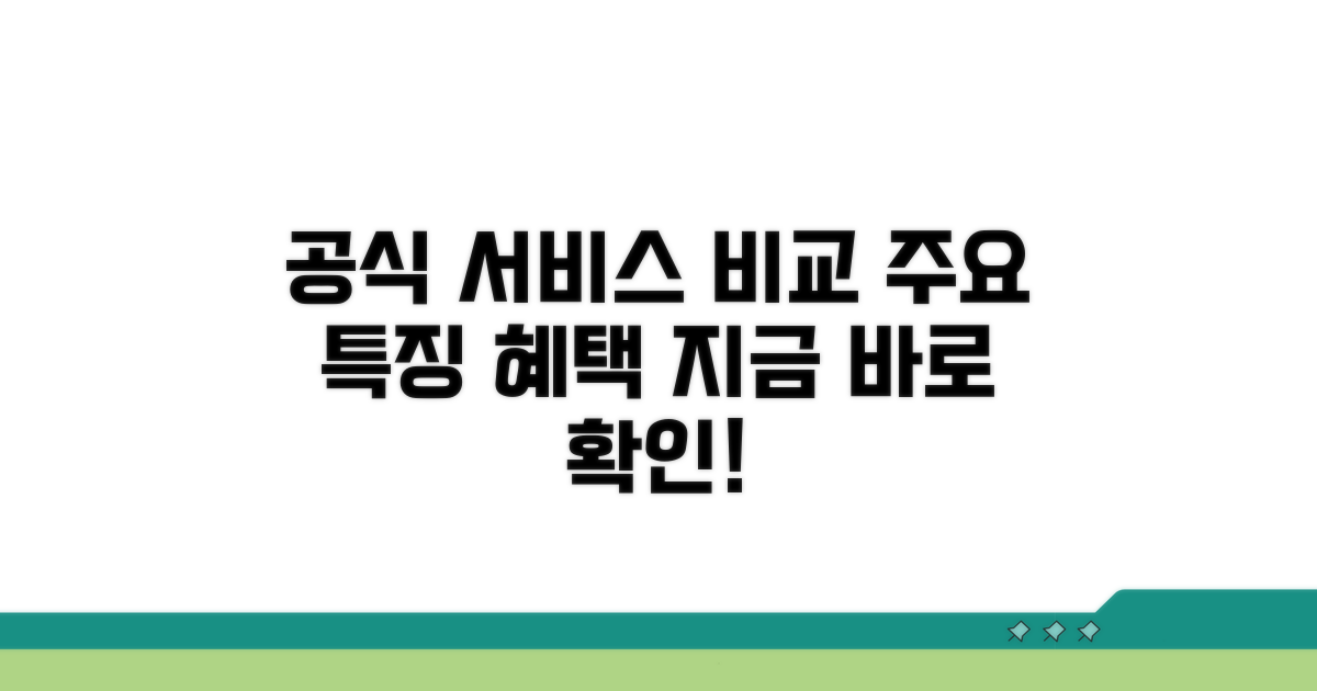 공식 서비스, 특징과 혜택 비교