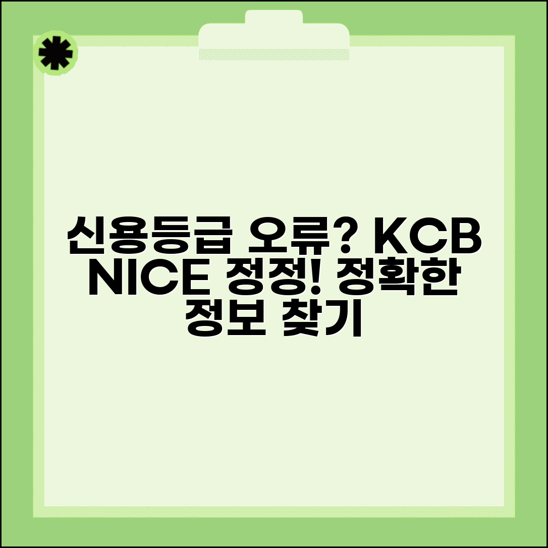 신용등급 오류 정정 | 잘못된 신용정보 KCB NICE 정정 요구