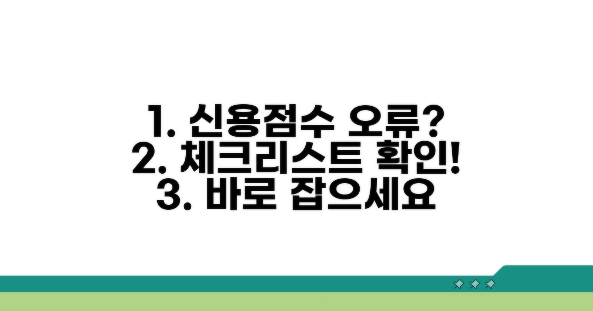 신용등급 오류, 체크리스트로 확인하세요