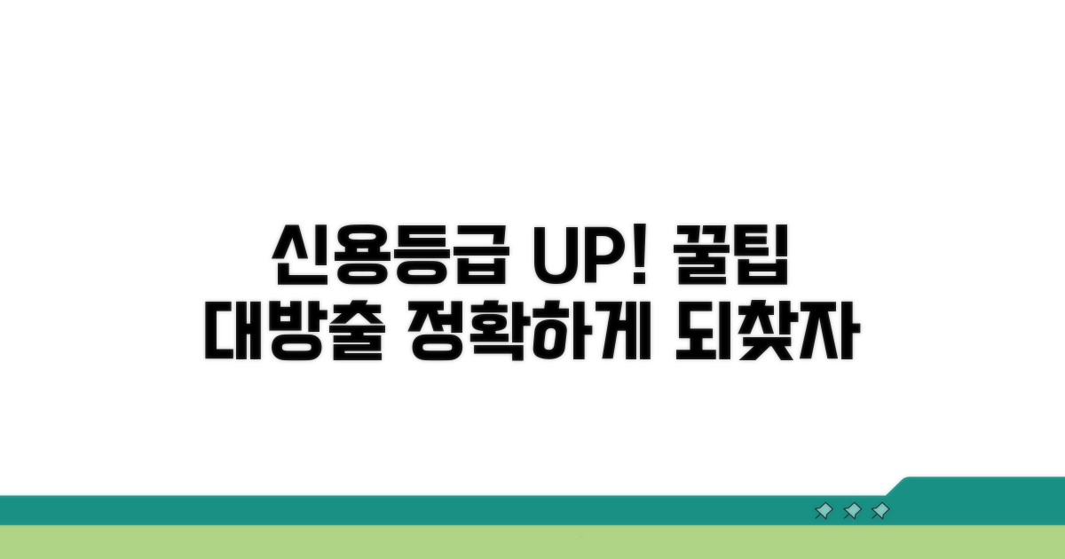 정확한 신용등급, 되찾는 꿀팁 모음
