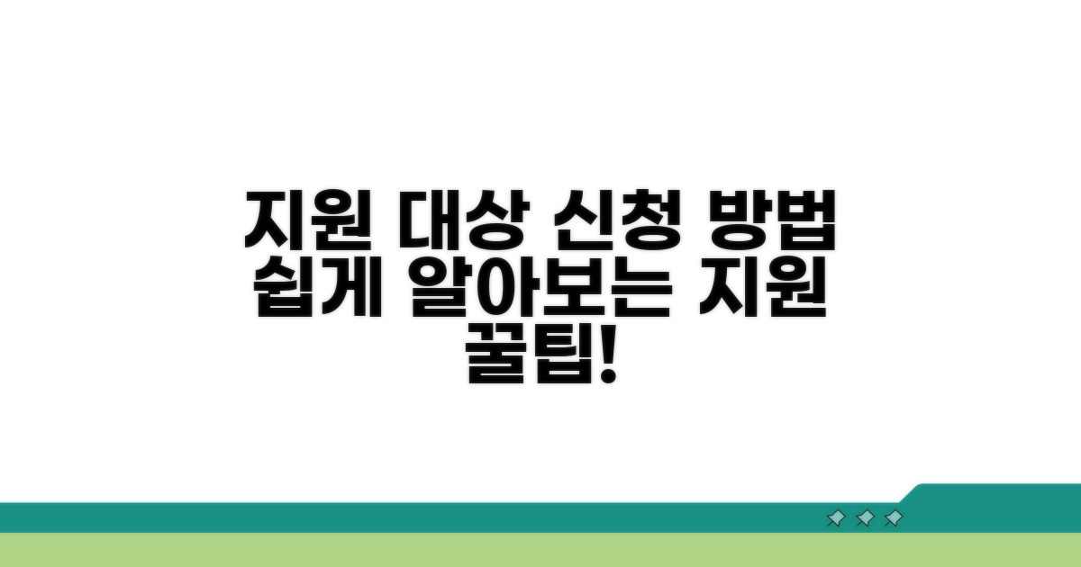 지원 대상 및 신청 방법 안내