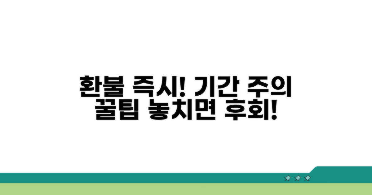 환불 처리 기간 및 주의사항