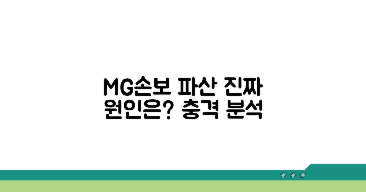MG손보 파산, 원인과 배경 분석