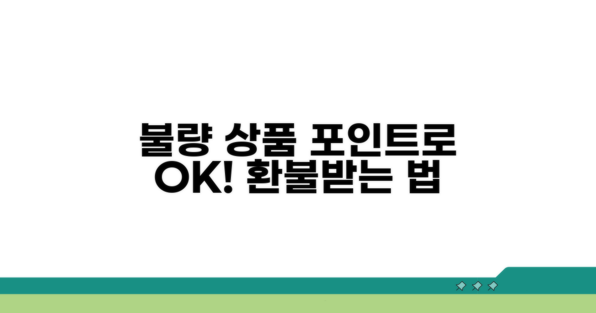 불량 상품, 포인트로 환불받는 방법