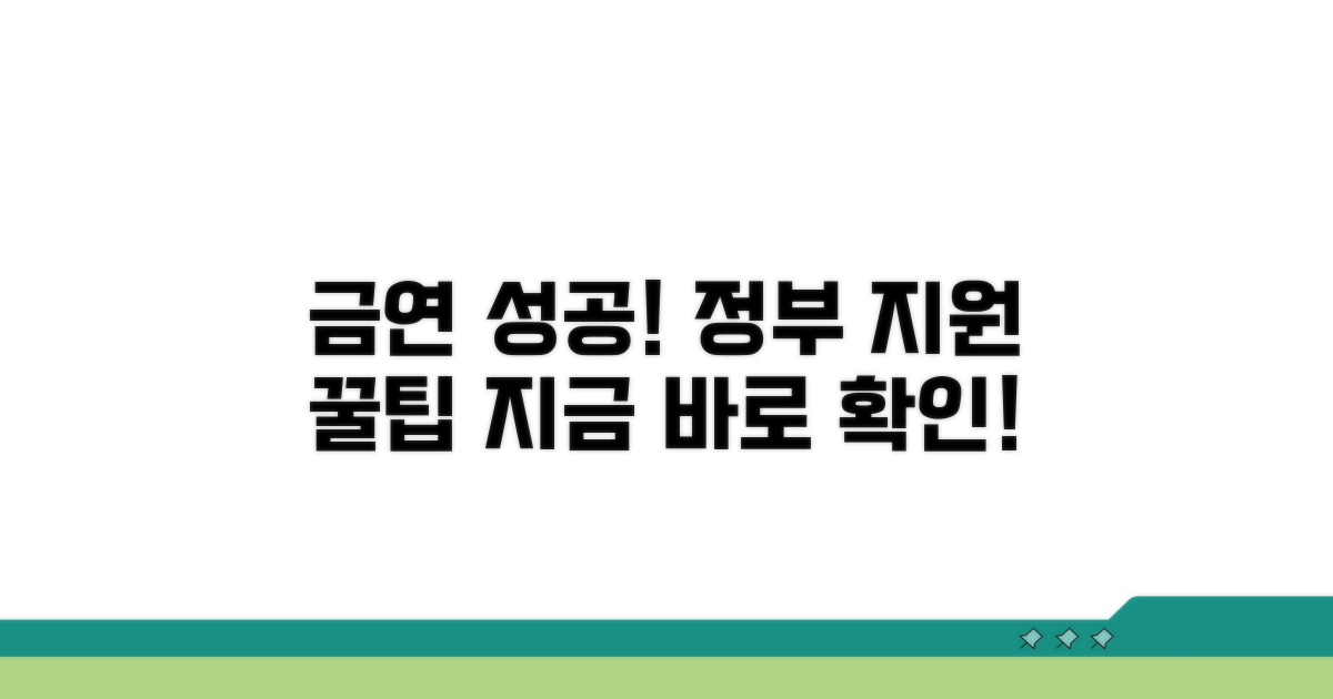 금연 성공을 위한 지원 정책 활용