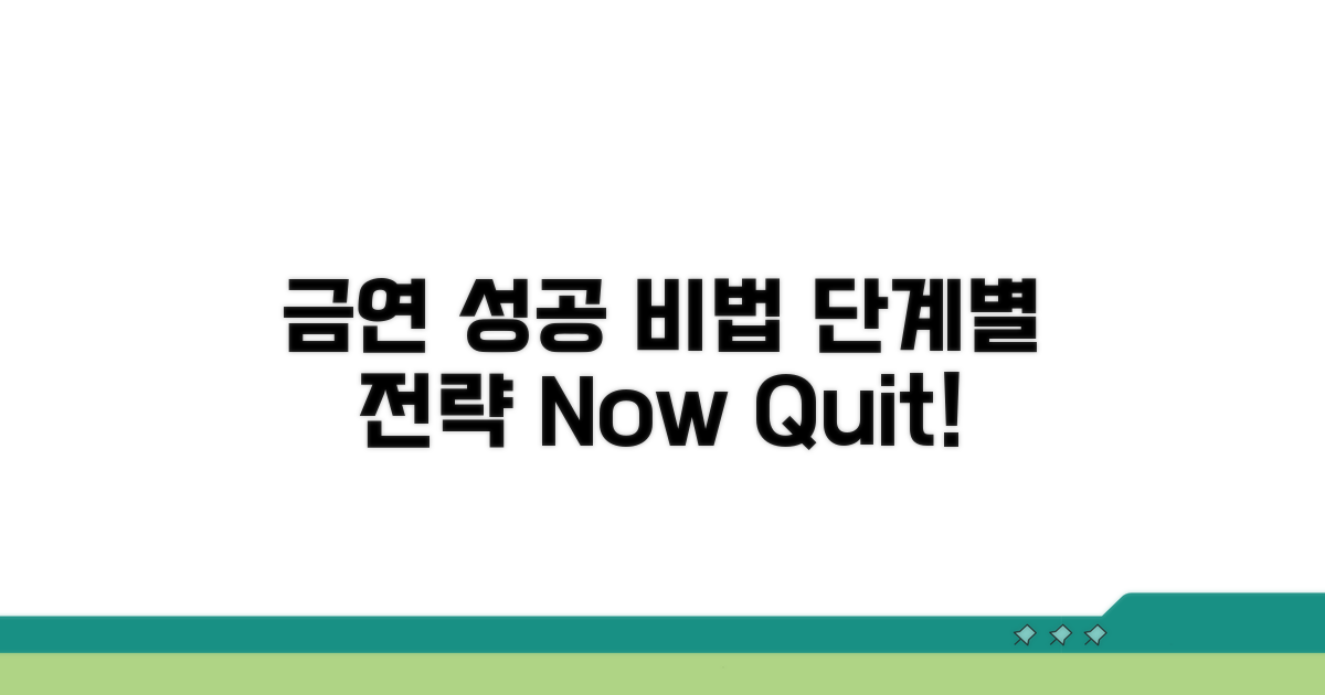 성공적인 금연을 위한 단계별 전략