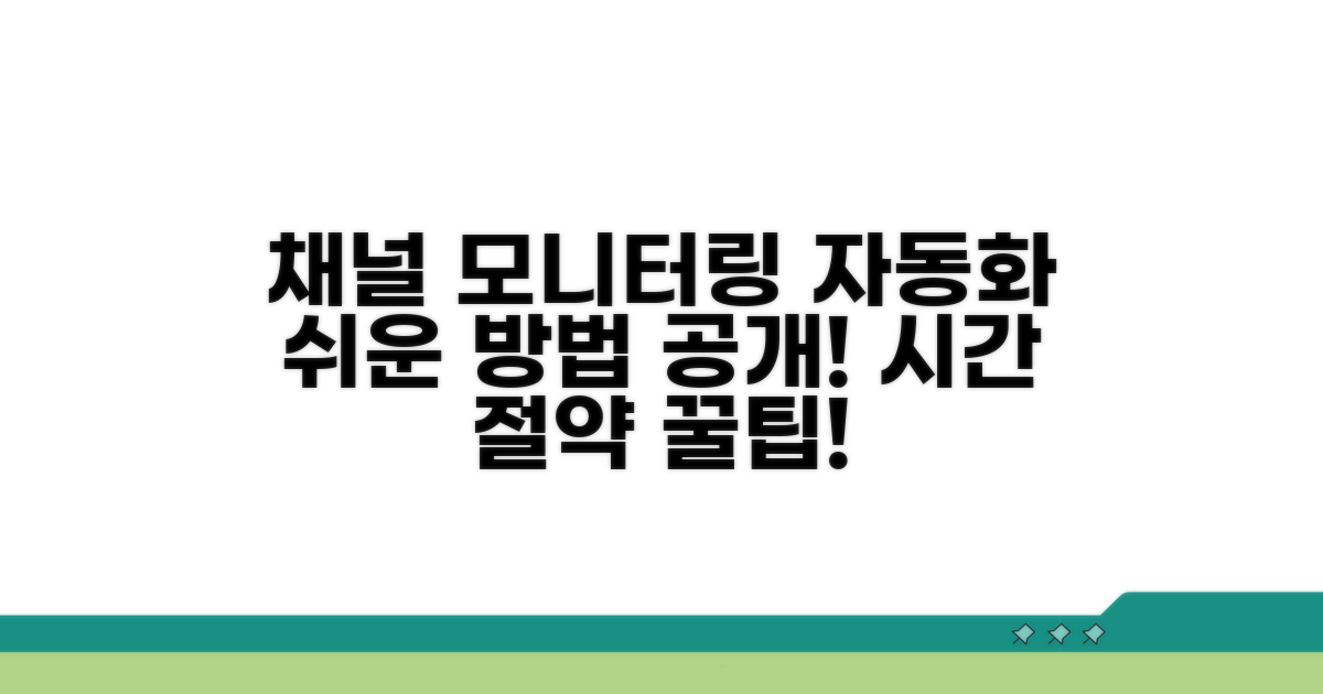 채널 모니터링 자동화 방법