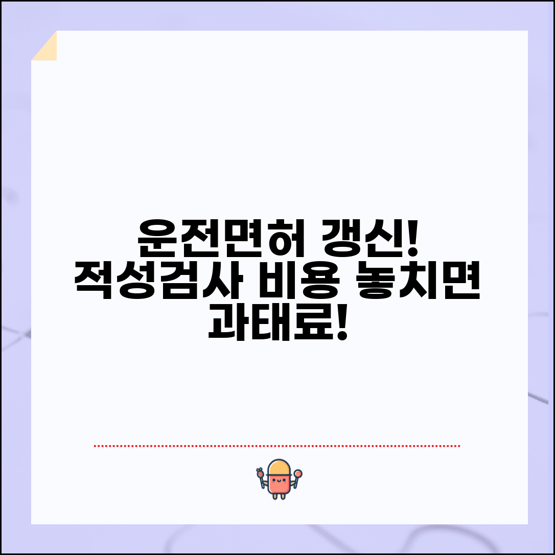 운전면허 갱신 잊지 마세요 적성검사 항목과 비용