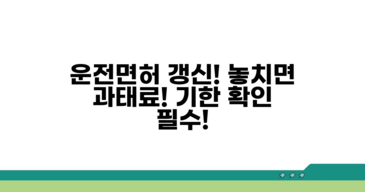 운전면허 갱신, 잊지 마세요!