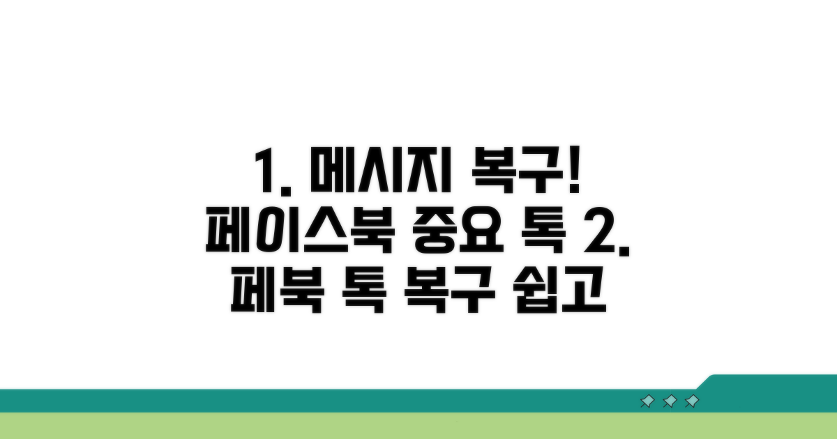 페이스북 개인 메시지 복구 방법
