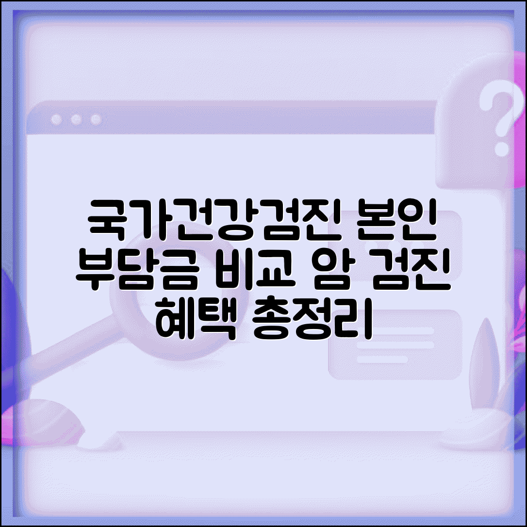 국가건강검진 비용 본인 부담금 | 일반 vs 암 검진 가격 비교 및 혜택 총정리