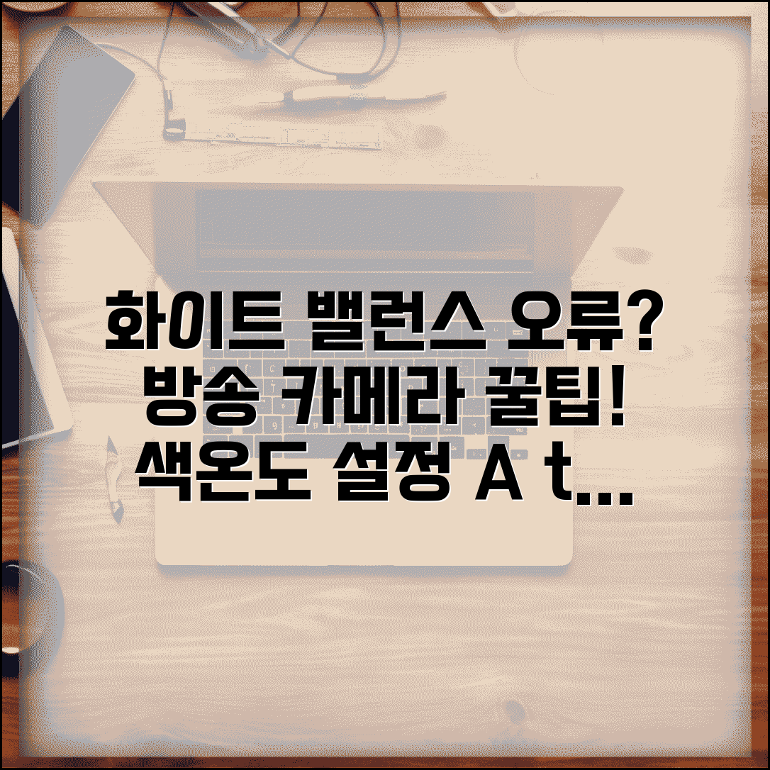 방송 카메라 화이트 밸런스 오류 해결법 | 방송용 카메라 색온도 조정 팁 및 설정 방법