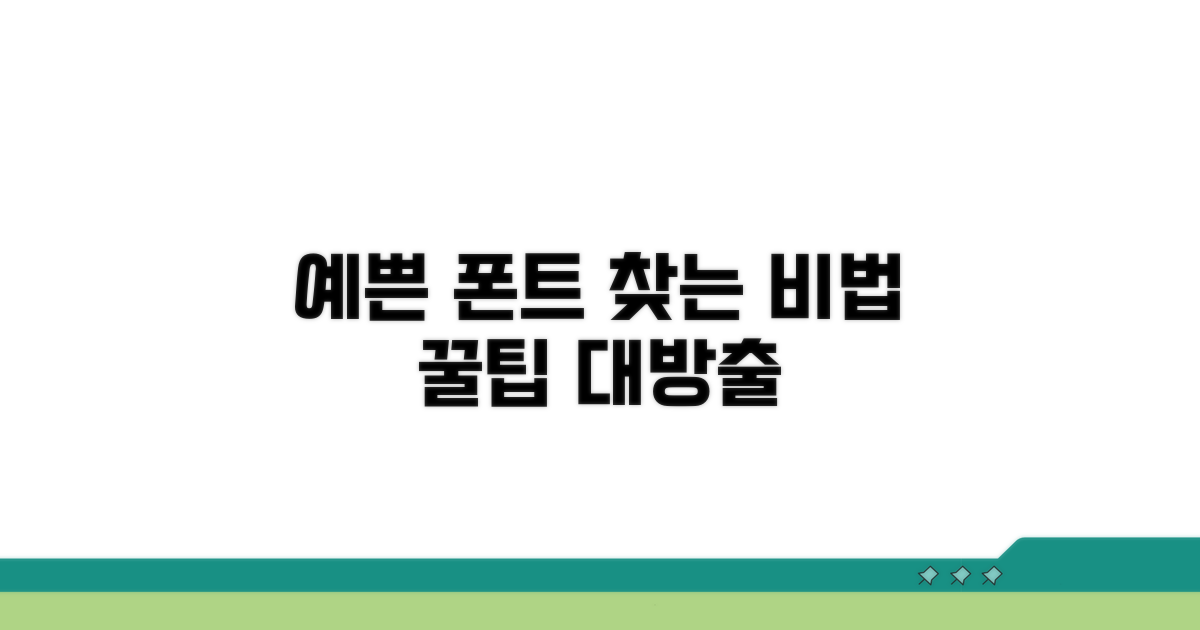 예쁜 폰트 찾는 비법 공개