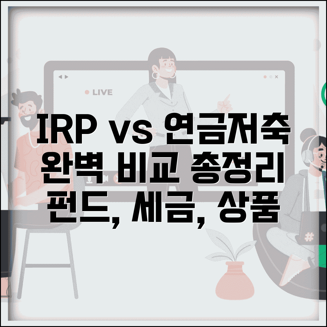 IRP 연금저축 차이 완벽정리 | 펀드, 세금, 상품 비교 총정리
