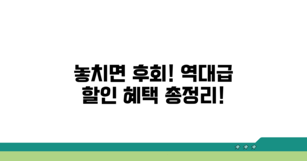 놓치면 손해! 할인 감면 혜택 총정리