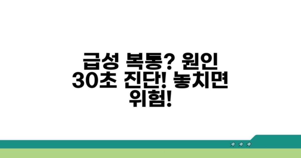 급성 복통 원인 빠르게 파악하기