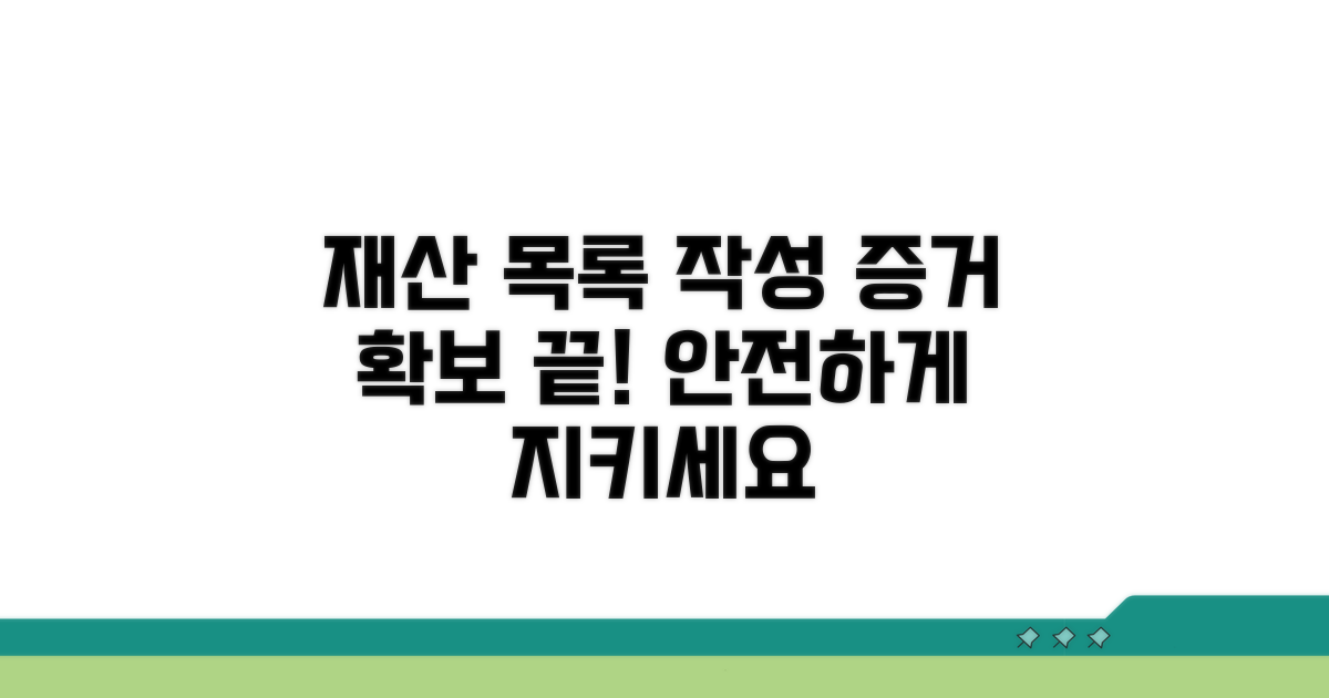 재산 목록 작성 및 증거 확보