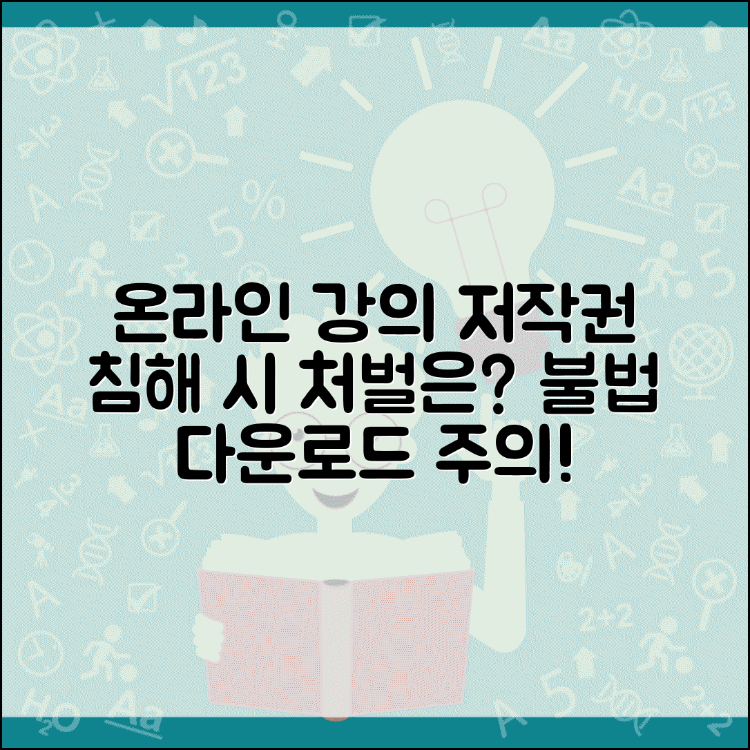 온라인 강의 저작권 침해 시 처벌은? | 인터넷 강의 불법 다운로드 법적 책임 및 예방법