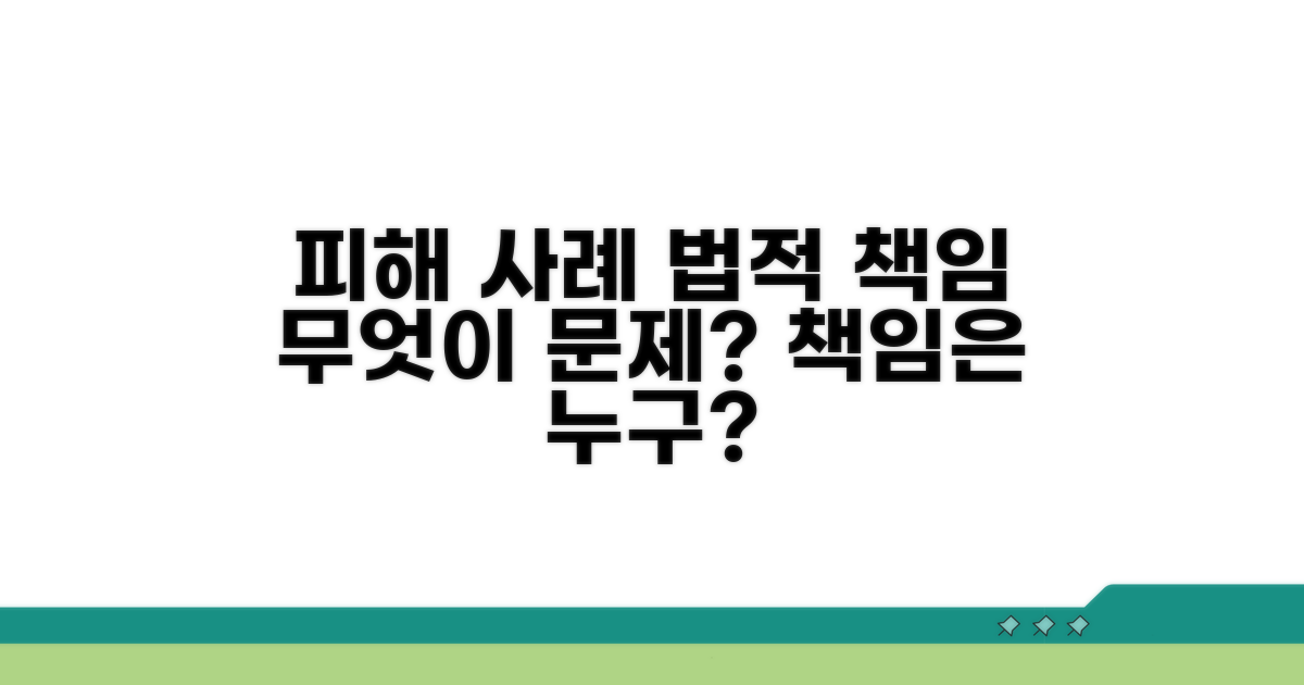 피해 사례와 법적 책임