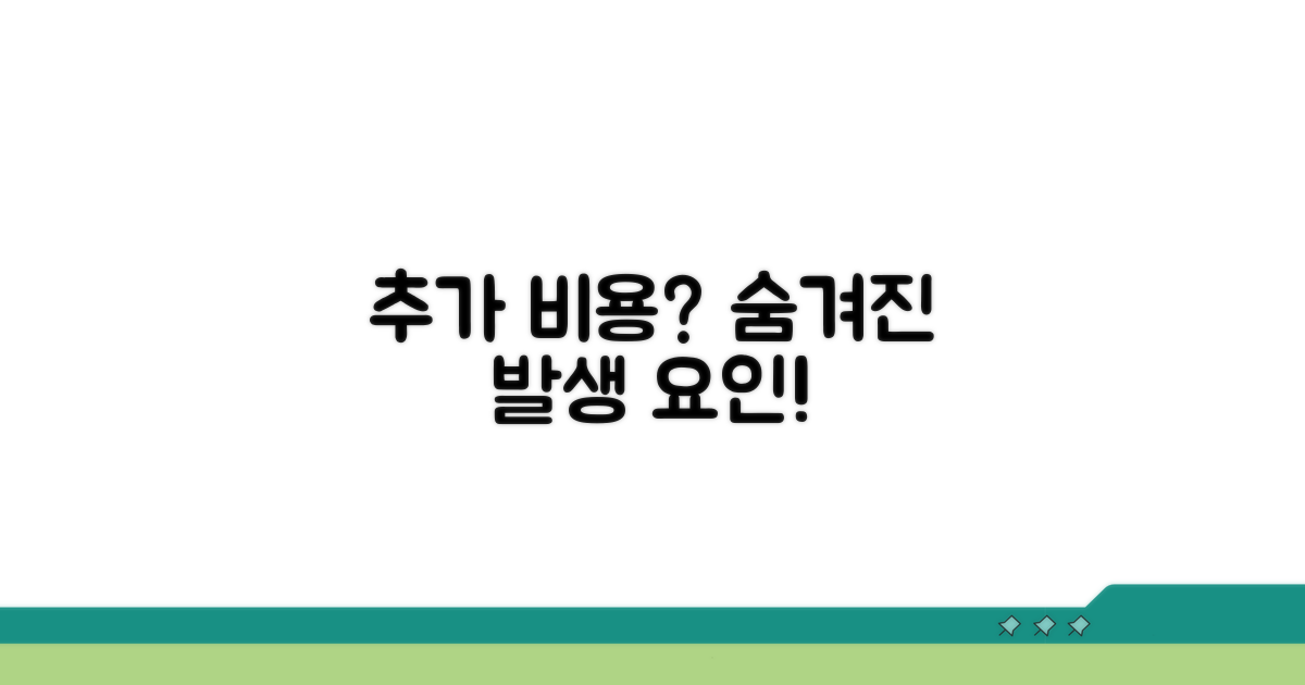 추가 비용 발생 요인