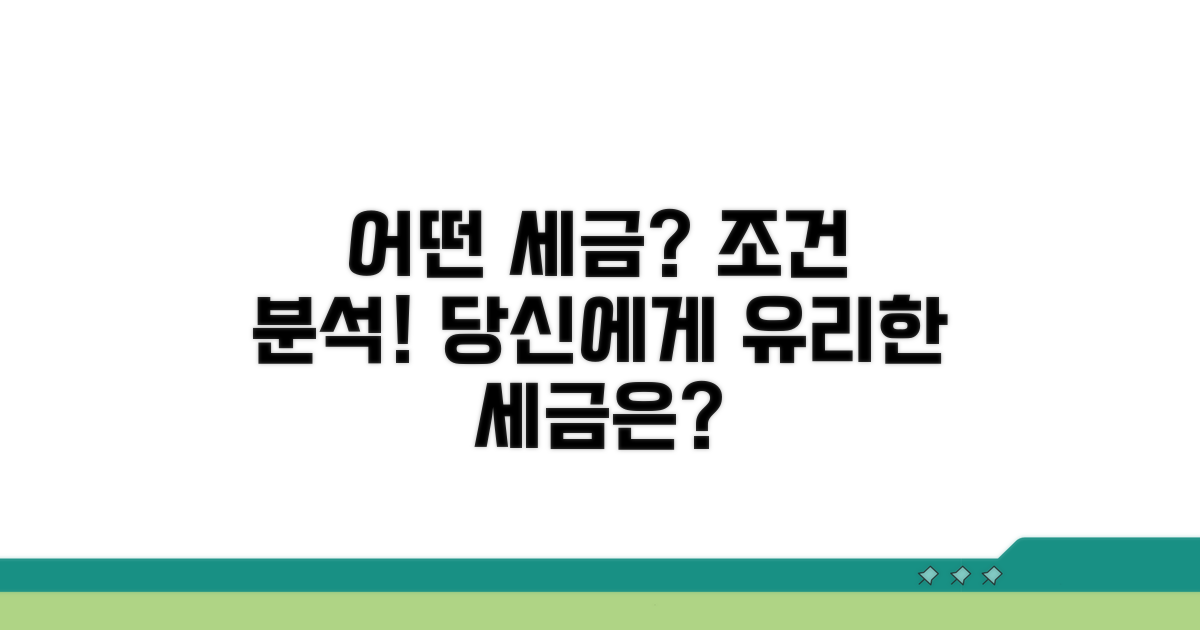 어떤 과세가 유리할까? 조건 분석