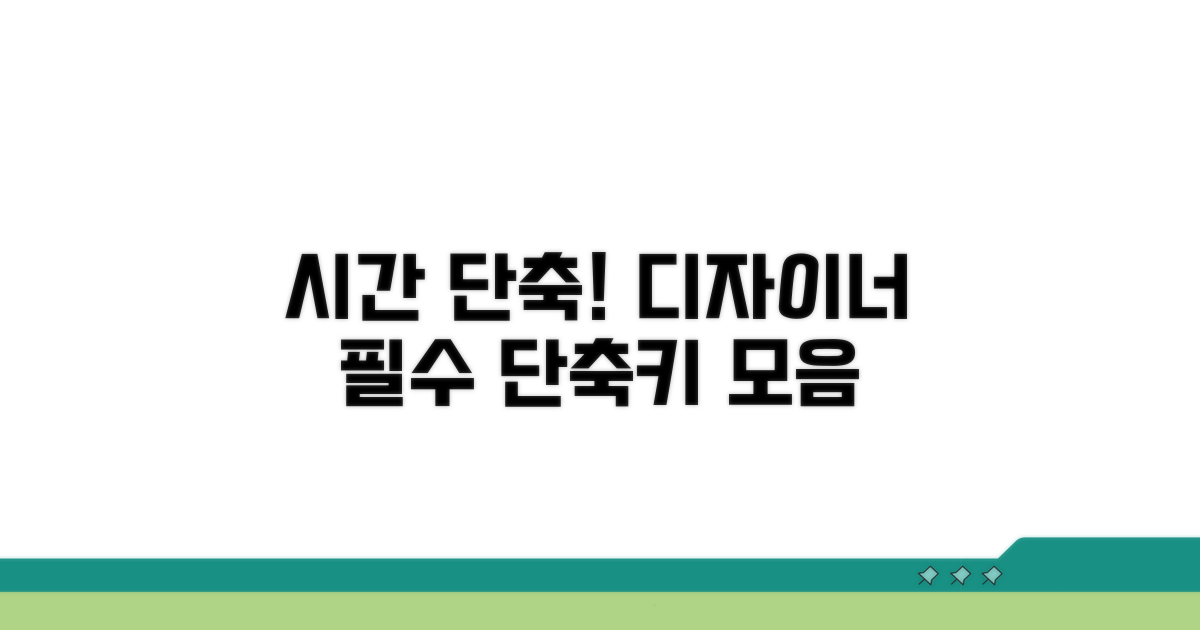 시간 단축! 디자이너 필수 단축키 모음