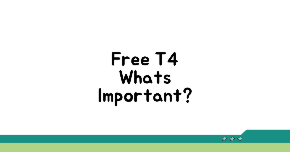 Free T4 수치, 무엇이 중요할까?