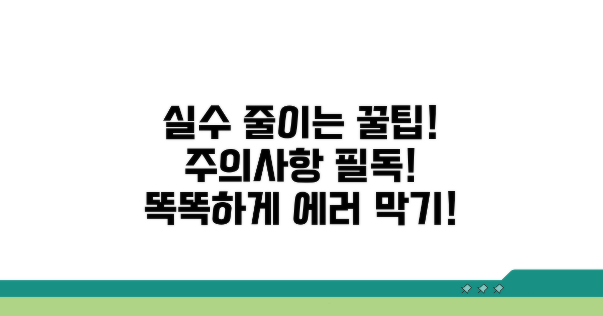주의사항과 오류 줄이는 법
