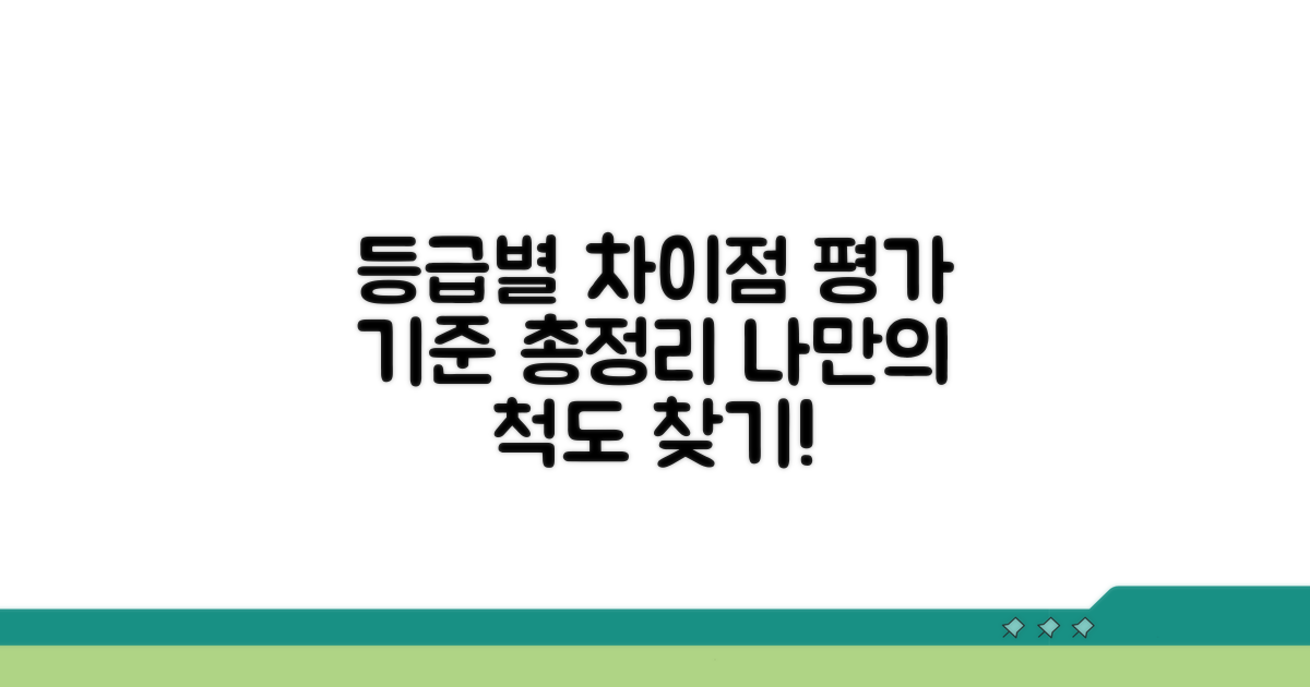 등급별 차이점과 평가 기준