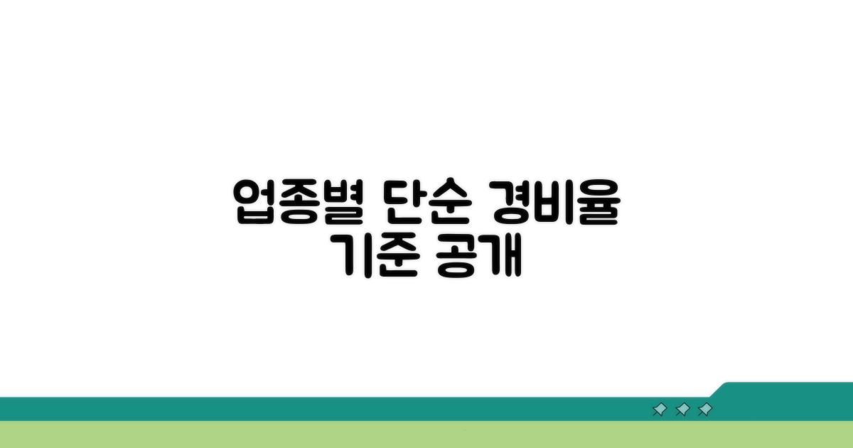 업종별 단순경비율 적용 기준