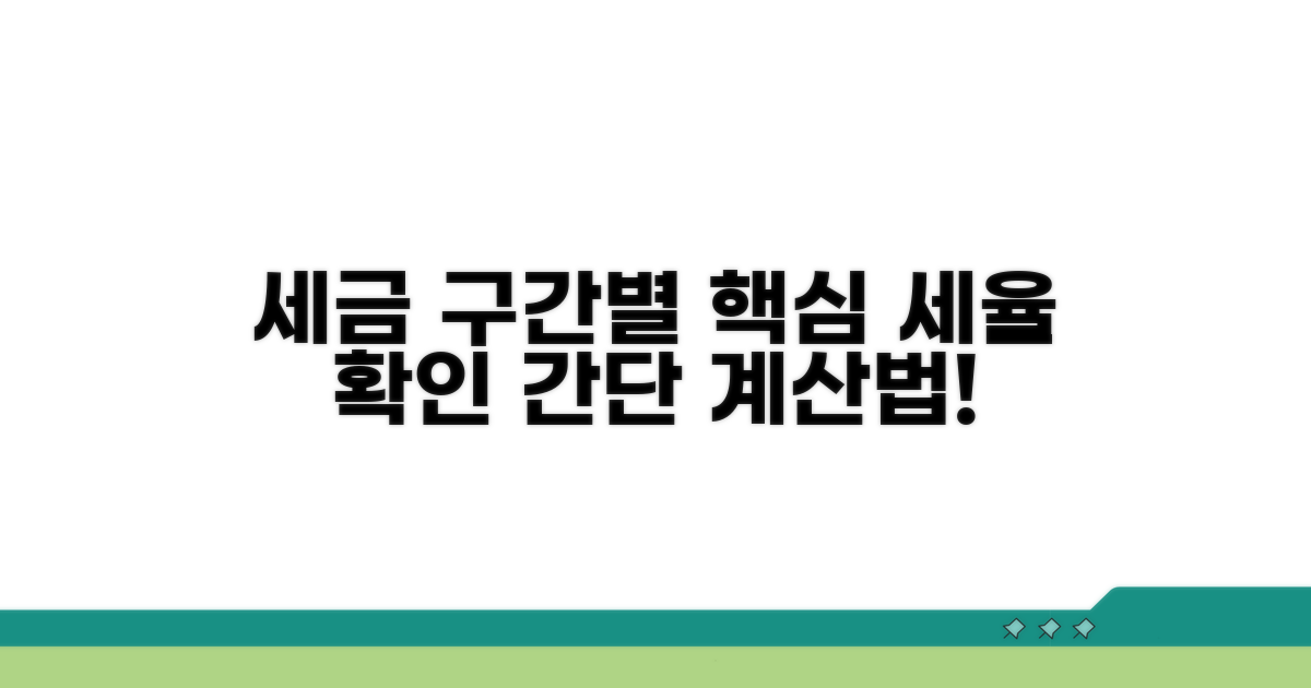 구간별 세율 확인 방법과 계산법