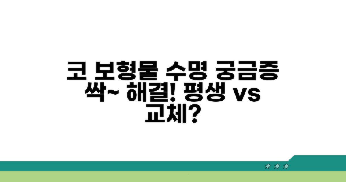 코 보형물 수명, 궁금증 해결