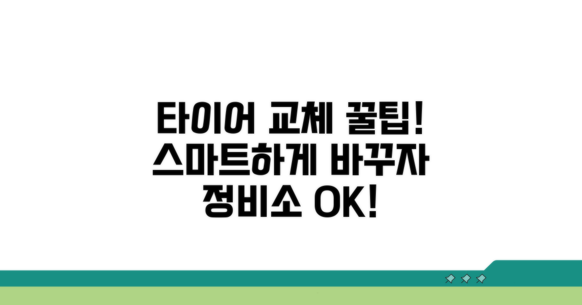 스마트한 타이어 교체 꿀팁