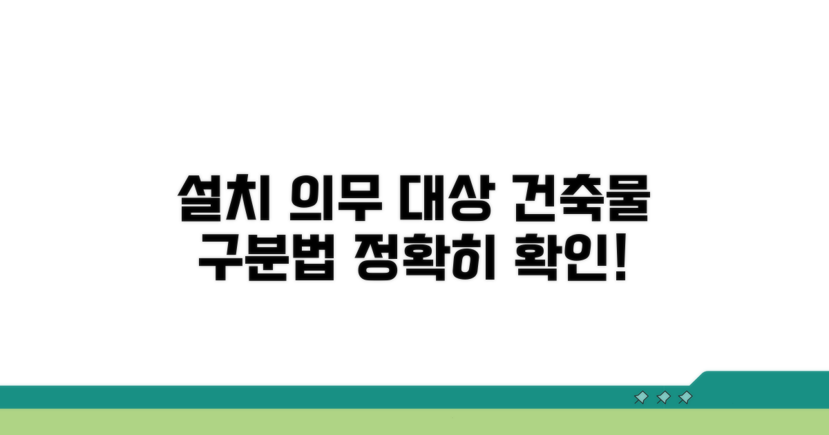 설치 의무 대상 건축물 구분법