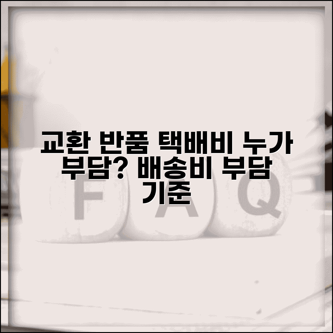 교환 반품 택배비 누가 부담하는지 | 반품 배송비 부담 기준