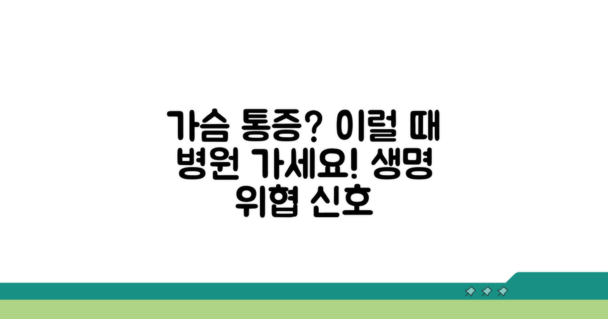 가슴 통증, 언제 병원에 가야 할까?